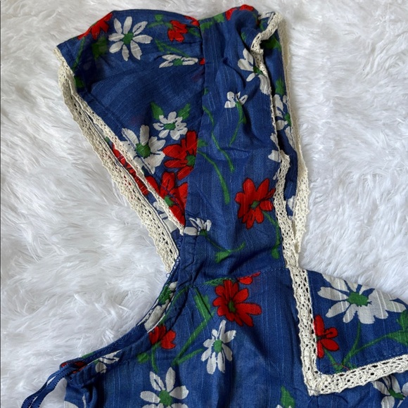 NWT Free People Blue Quartz Daisy Print Call Me Baby Blouse Size XL - Picture 4 of 13